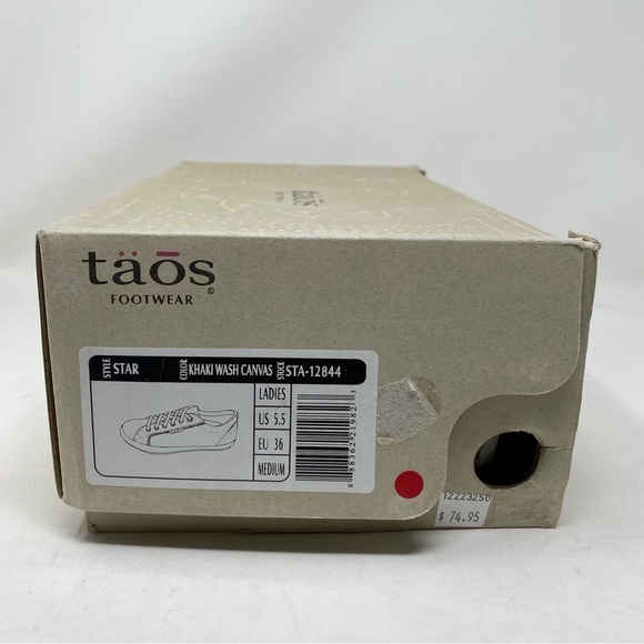 Taos Star casual sneakers khaki wash canvas - Picture 8 of 8